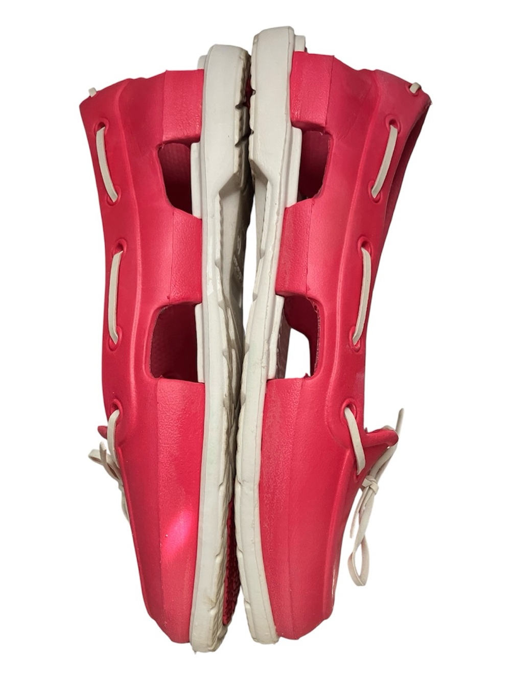 Women's Waterproof Boat Shoes in Pink and White - Picture 5 of 5